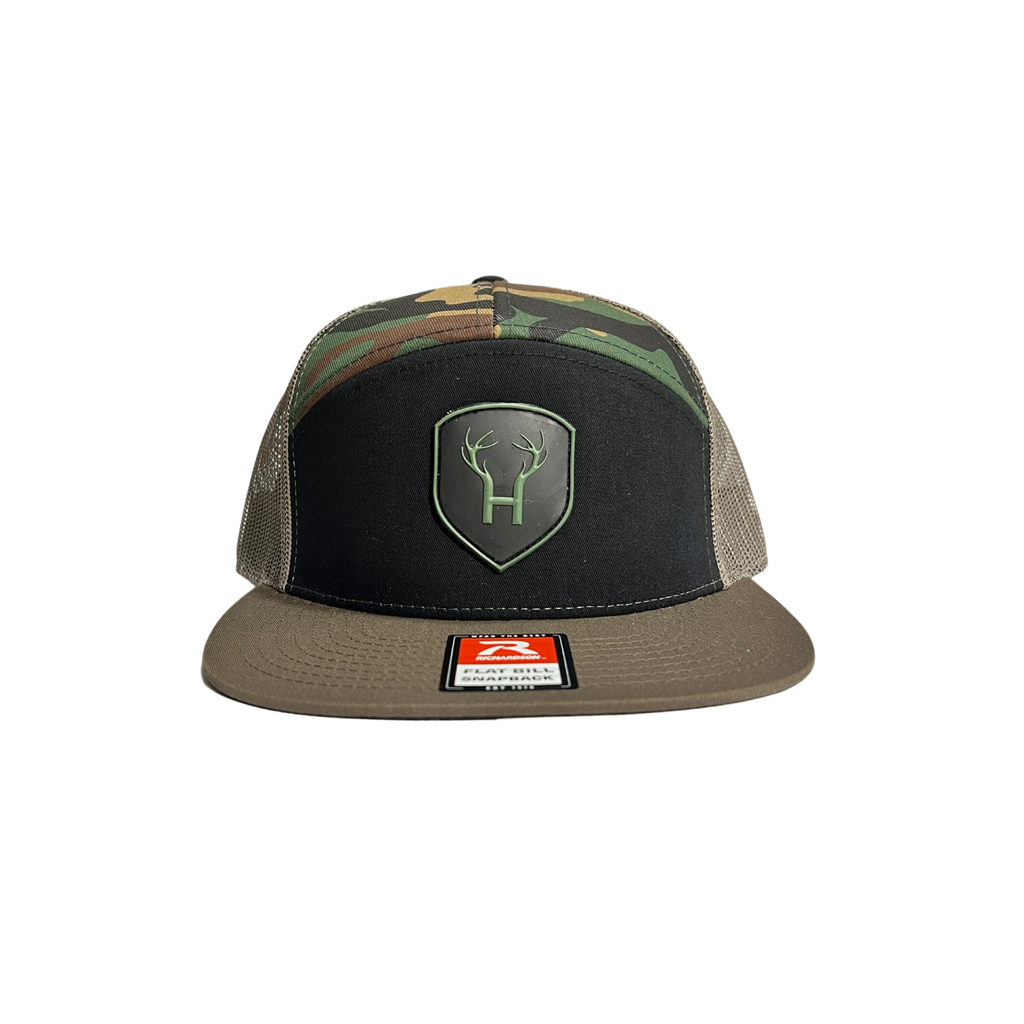 Camo / Black Richardson 7 Panel