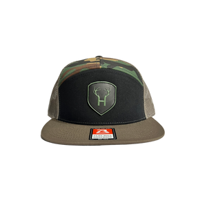 Camo / Black Richardson 7 Panel
